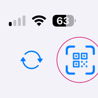 Magic link top right corner of iPhone App
