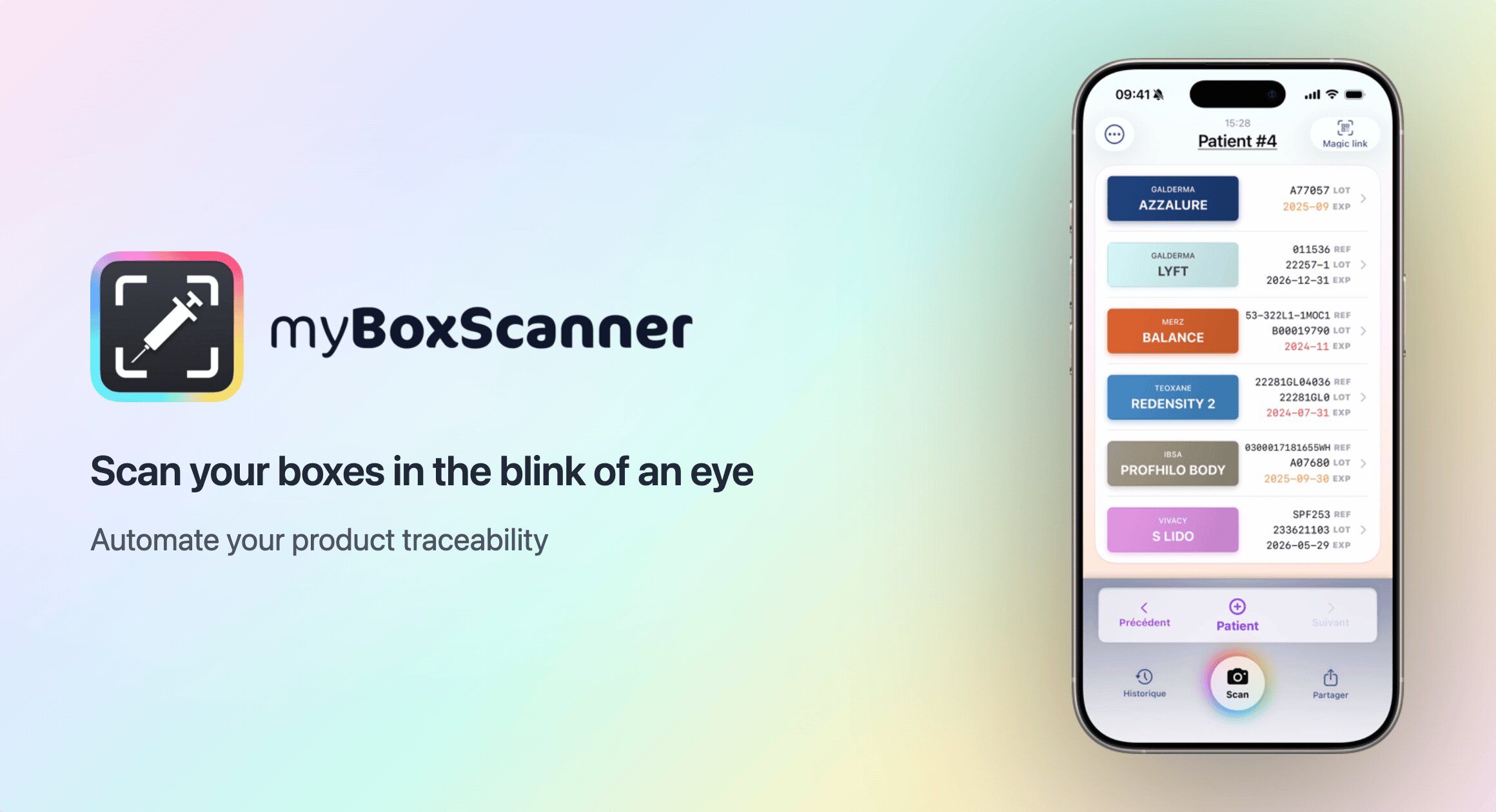 MyBoxScanner - From the box to the patient's file, in seconds